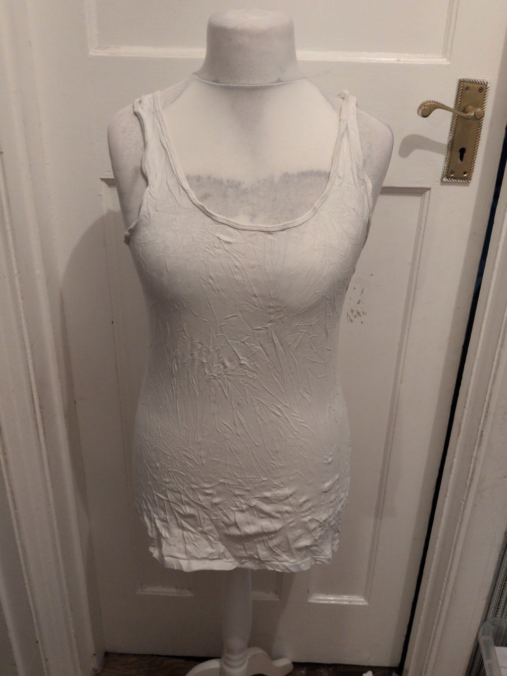 Papaya 14 White Sleeveless Tank Vest T-shirt Ladies