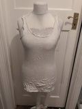 Papaya 14 White Sleeveless Tank Vest T-shirt Ladies