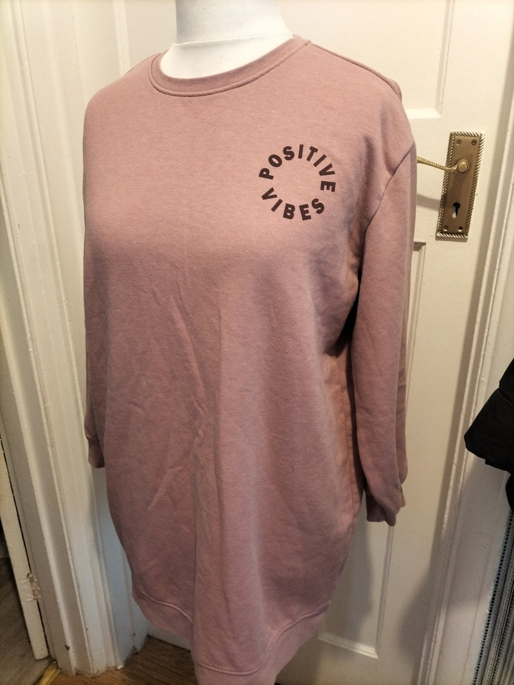Ladies Esmara Size 12-14 Pink Blush Print Pullover Jumper