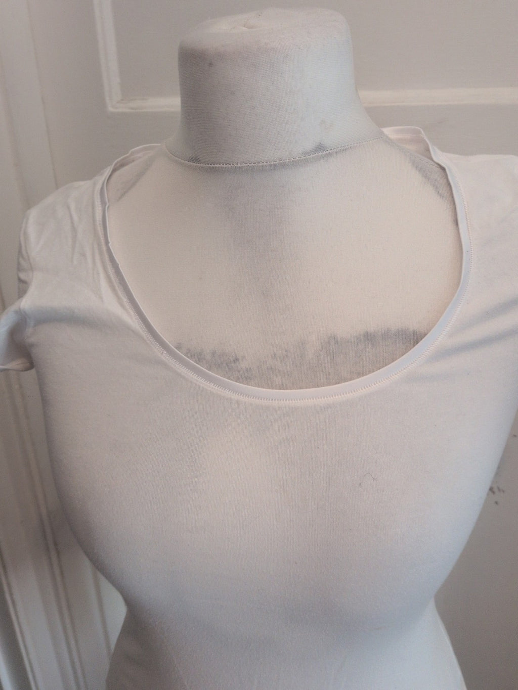 Marks And Spencer 14 White Short Sleeve T-shirt Scoop Round