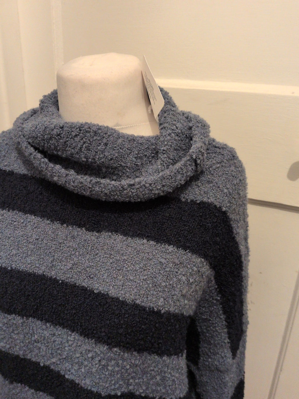 Brand New The Lounge Blue And Navy Jumper High Neck Large