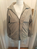 Mens Moorcroft Size M Pale Grey Lined Full Zip Jacket