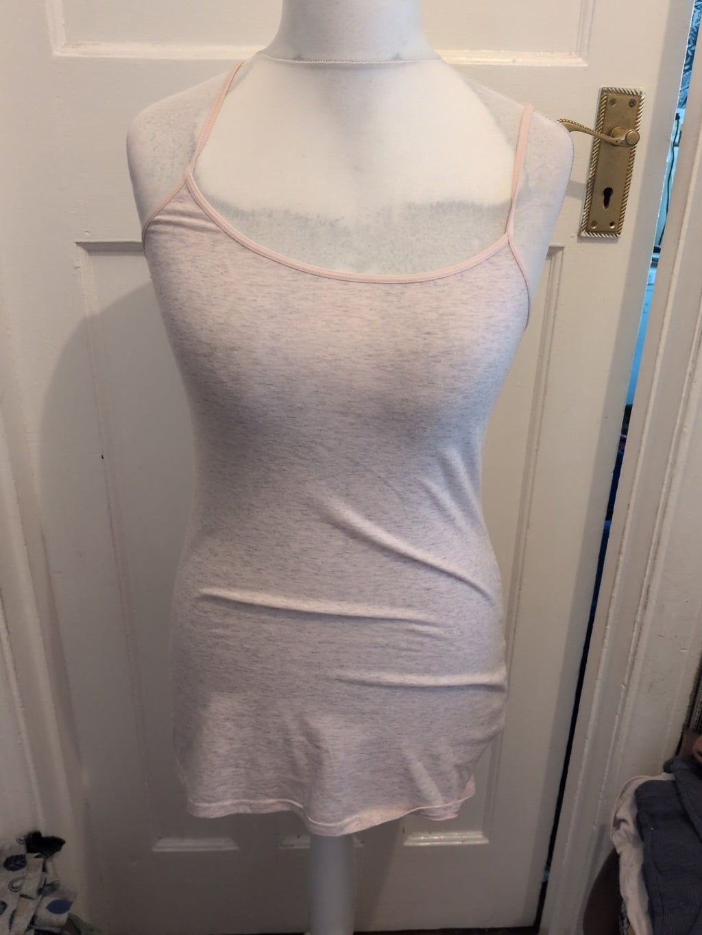 Divided H&M Medium Pink Flecked Longline Cami