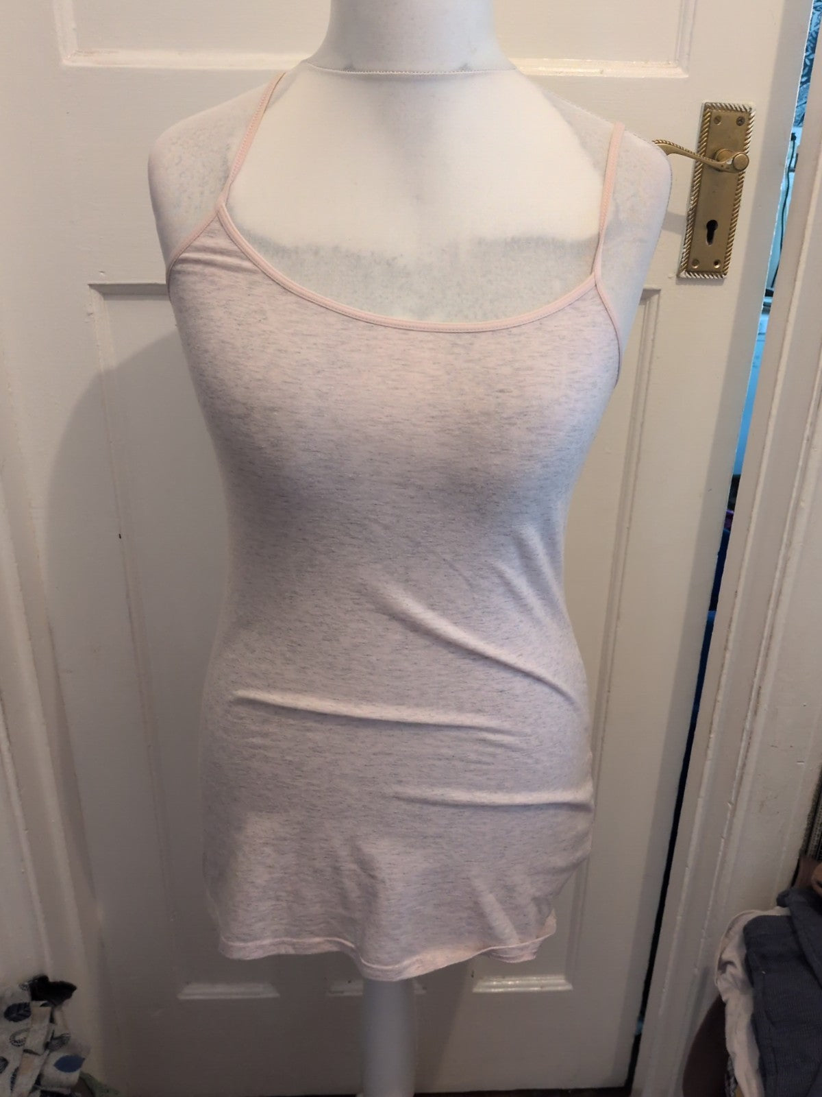 Divided H&M Medium Pink Flecked Longline Cami
