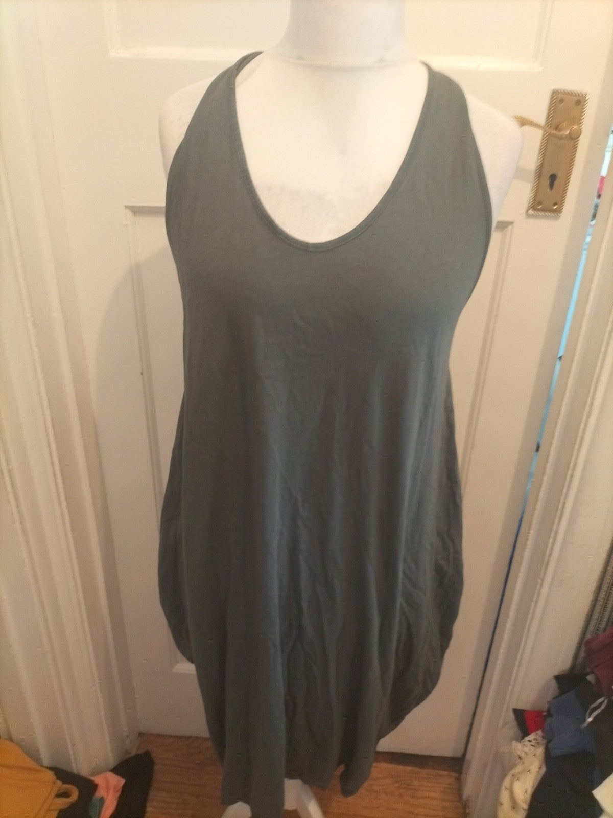 Ladies Large Charcoal Sleeveless Dress
