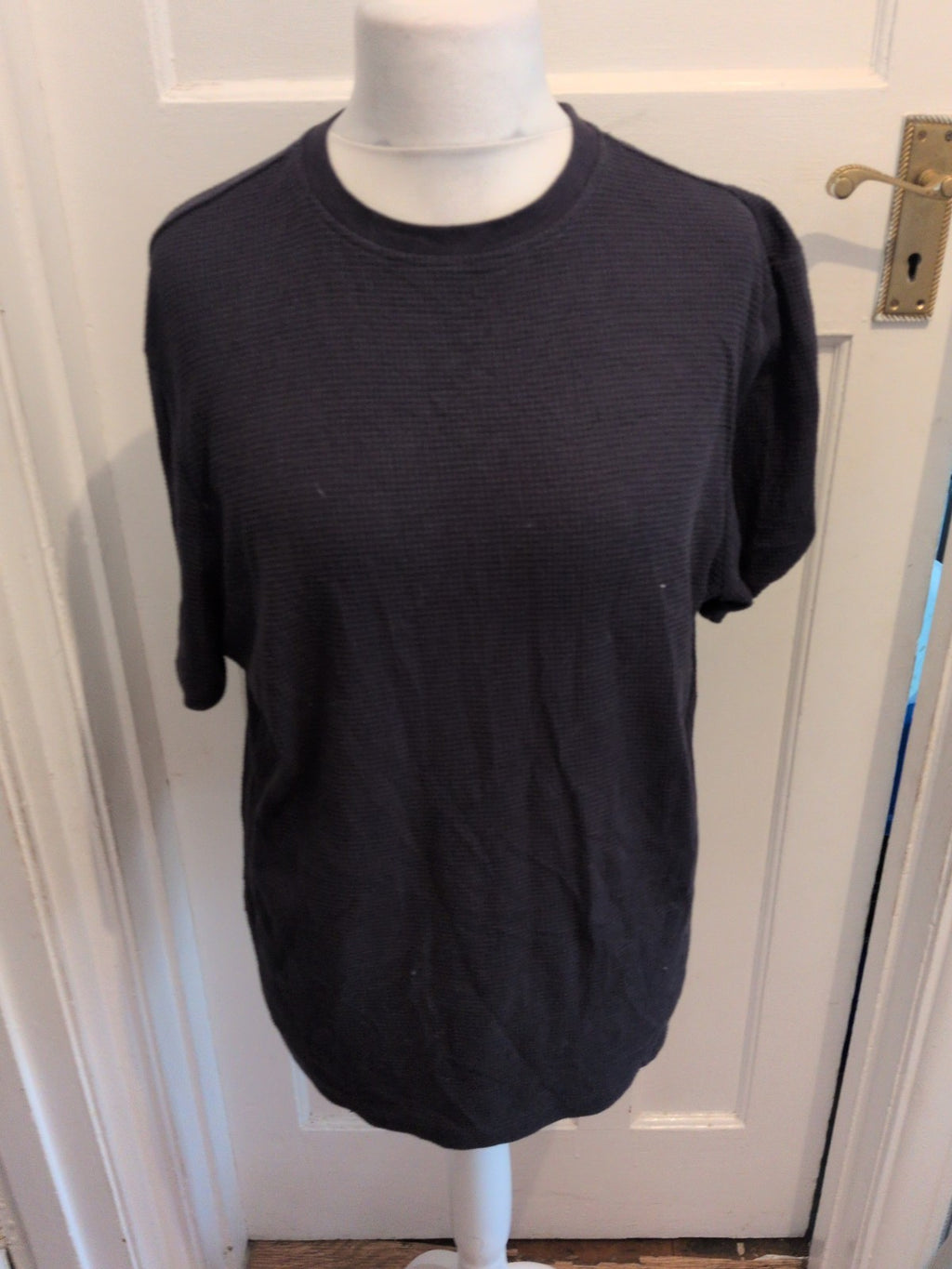 Primark XL Black Texture Short Sleeve T-shirt