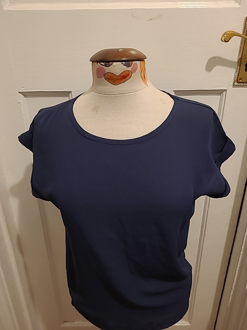 Ladies Shein Size XS Navy Short Sleeved Round Neck Tshirt