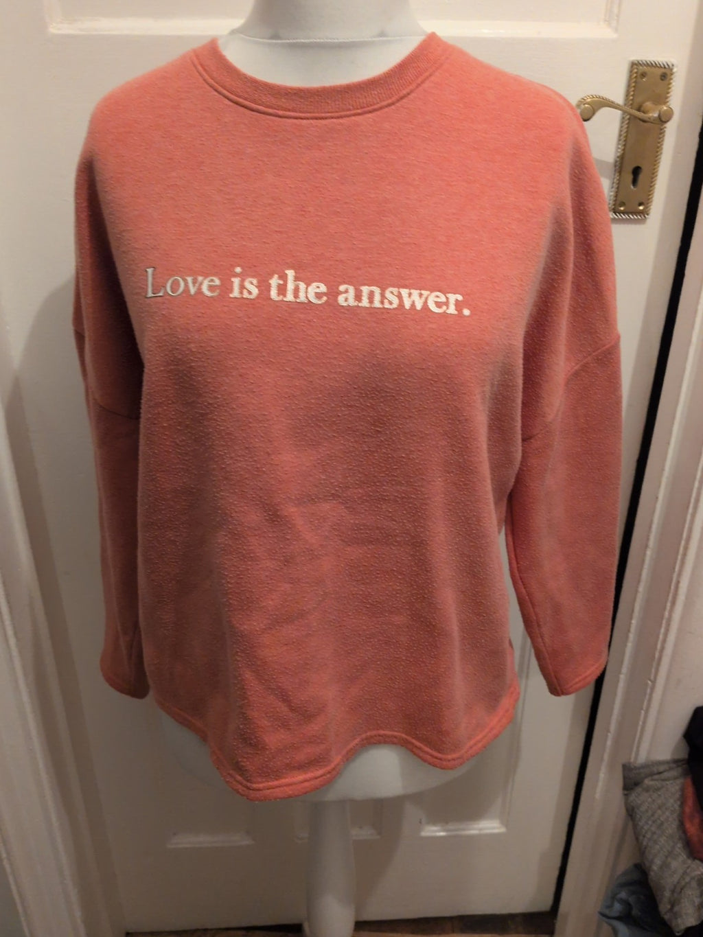 Papaya Large Pink Print Sweatshirt Jumper Heavy Bobbled