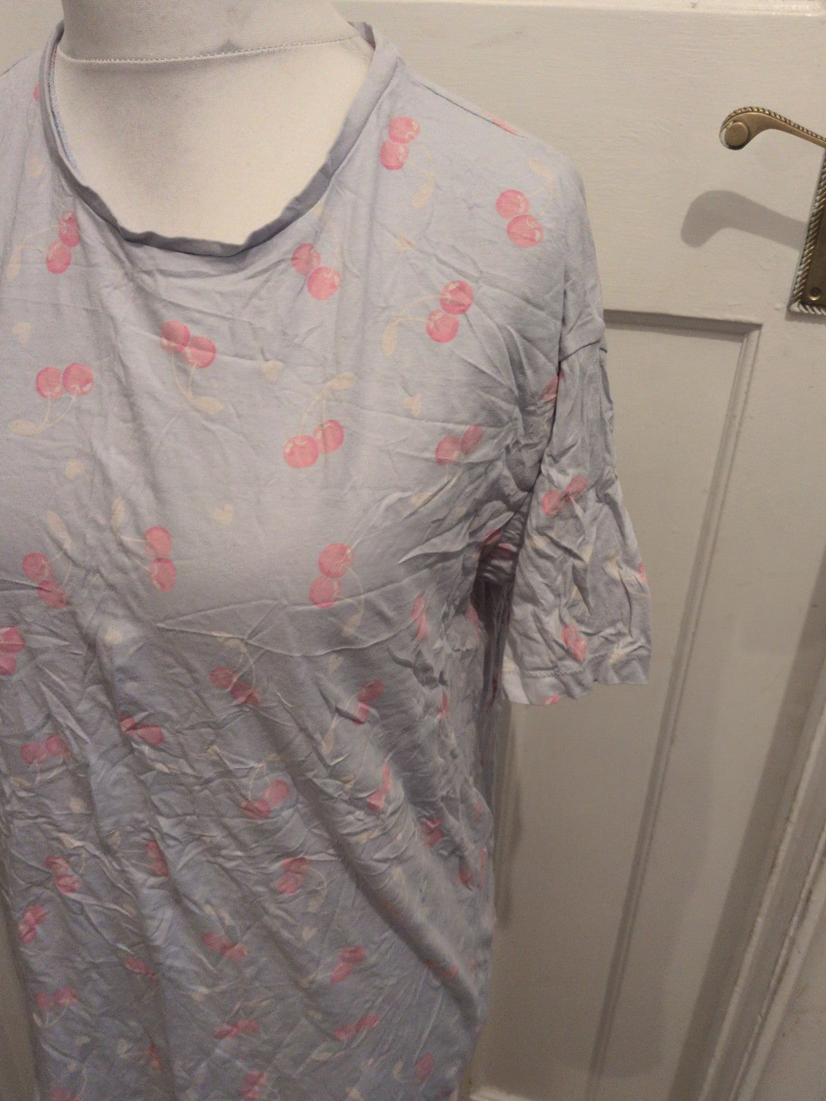 F&F 8-10 Cherry Pattern Pyjama Top