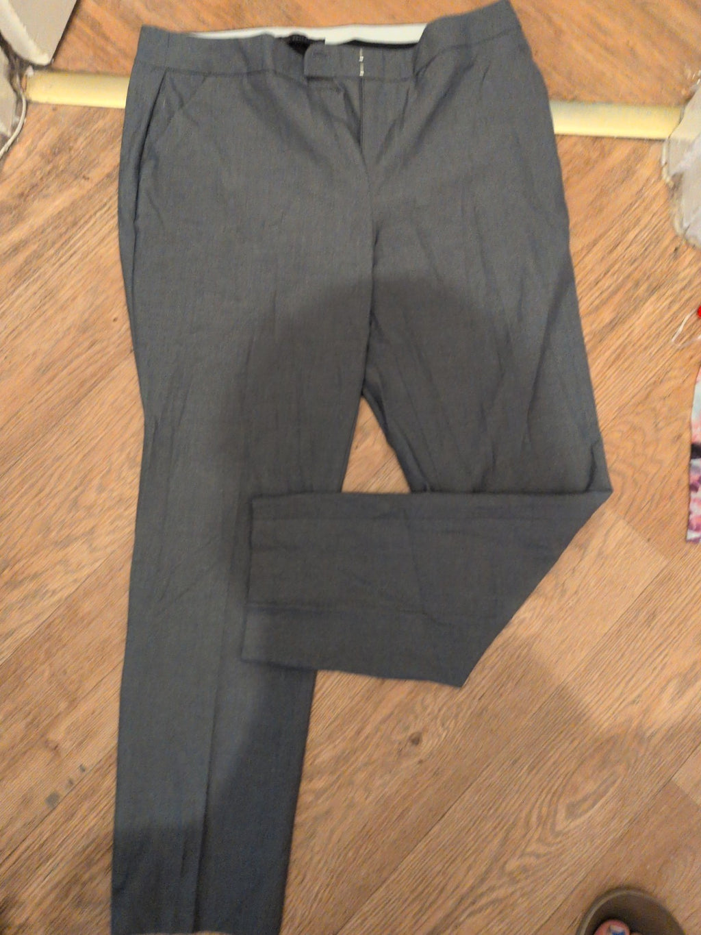 M&S Collection 14 Short Mid Grey Smart Trousers