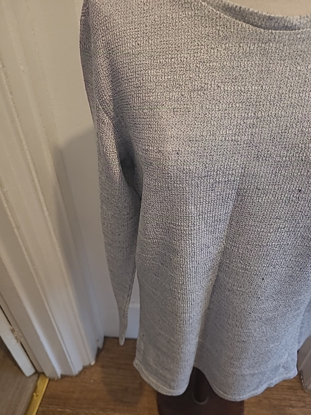 Mens Next Size Medium Slim Fit Grey Fleck Long Sleeved Pullover Jumper