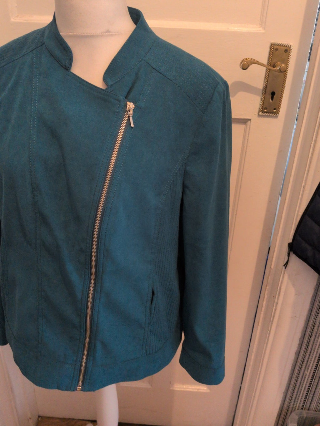 Bonmarche 18 Teal Lined Zip Jacket