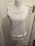 Beloved XL White Frill Hem Sleeveless Pyjama Vest