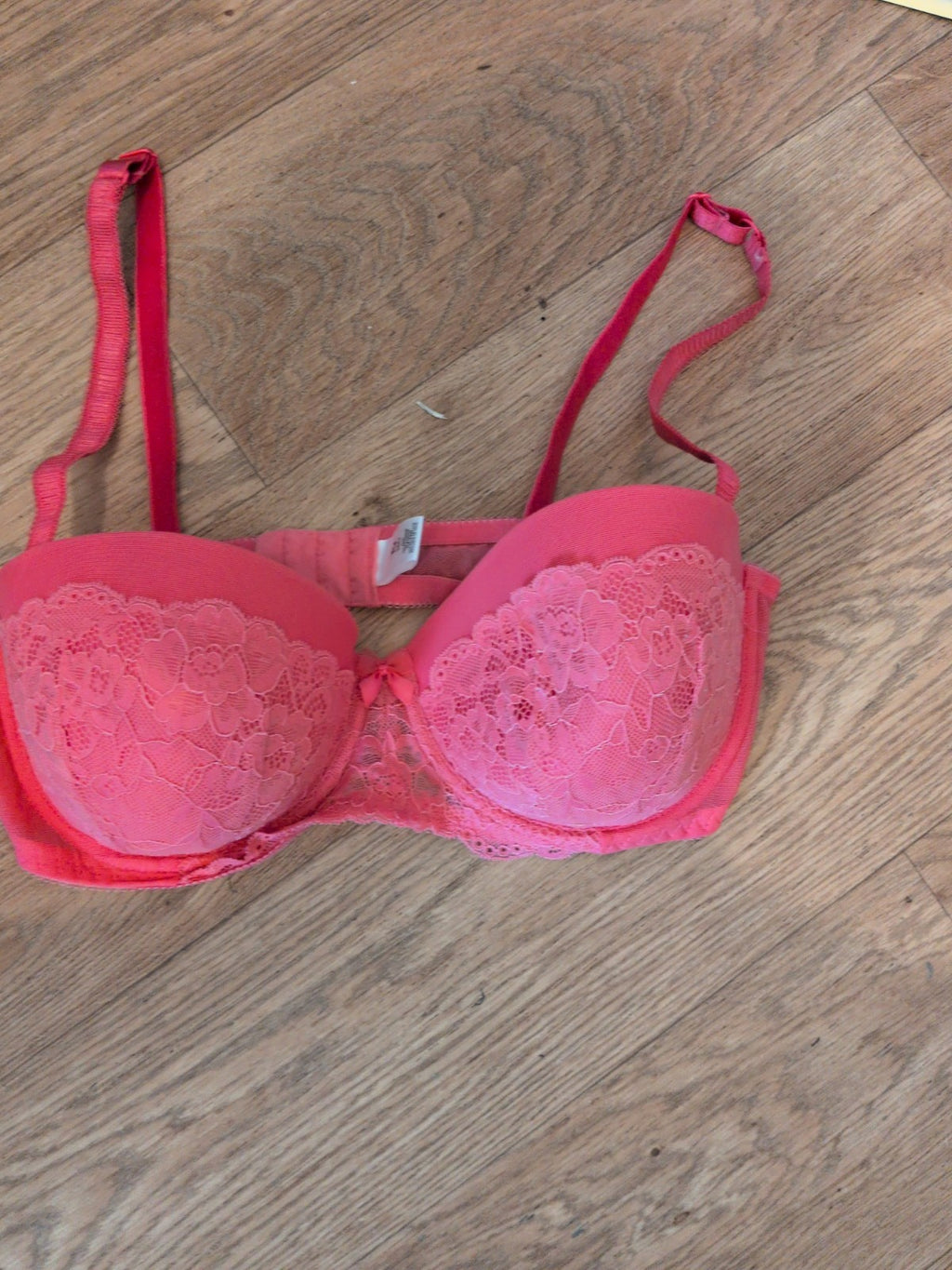 Tu 38D Pink Floral Wired And Padded Bra