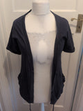 George 10 Navy Short Sleeve Buttoned Cardigan