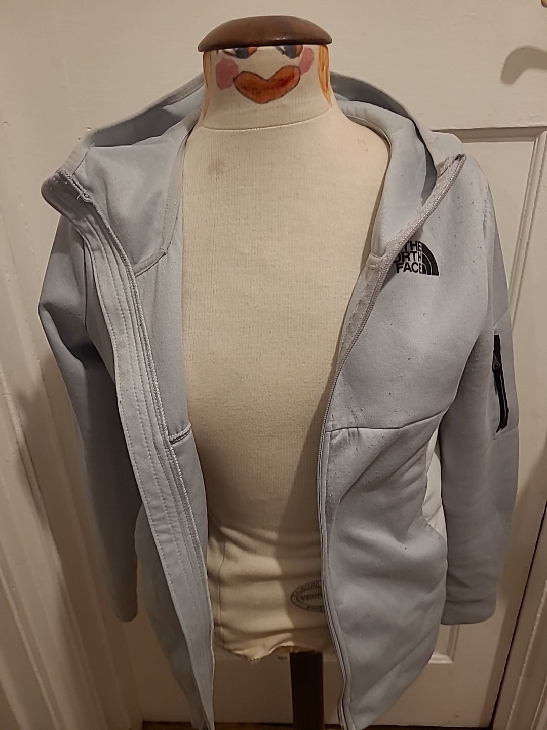 Boys The North Face Size XL Grey Zip Through Hoodie