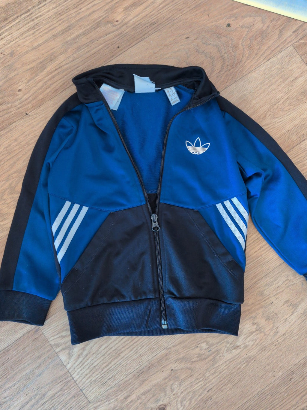 Adidas 3-4 Years Blue And Navy Zipped Track Jacket