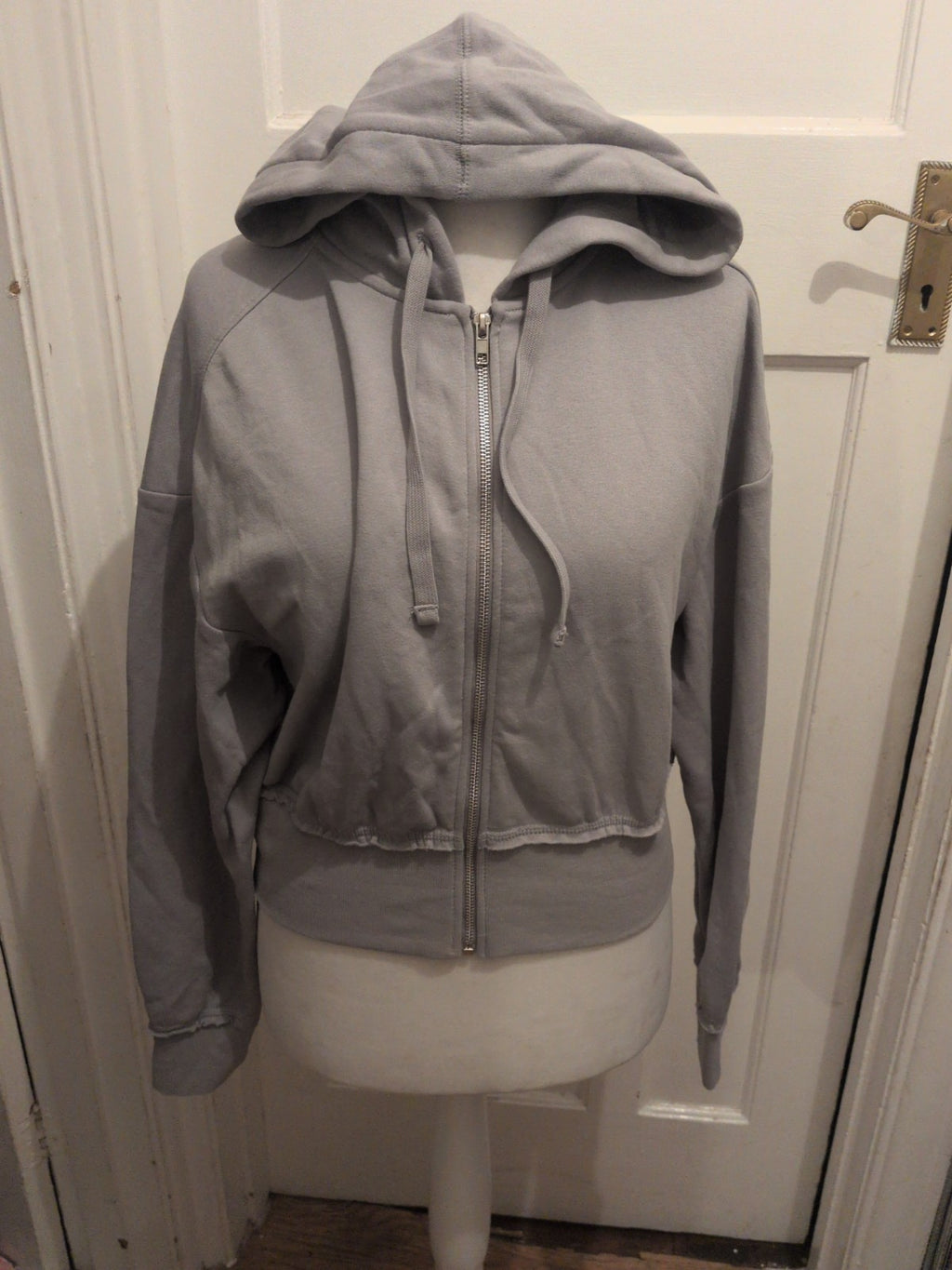 Ladies H&M Size Large Grey Full Zip Hoodie