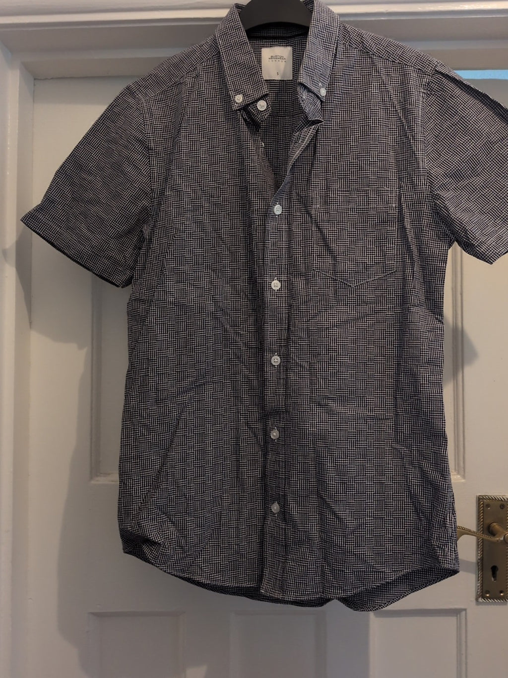 Burton Small Navy And White Short Sleeve Shirt