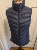 Ladies Size 12 Navy With Floral Lining Puffer Jacket