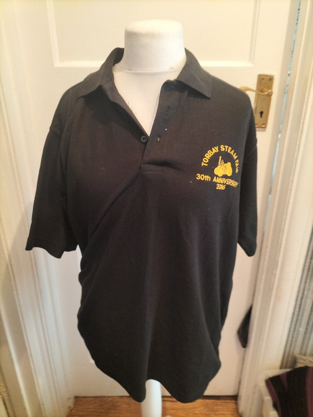 Uneek XL Black Torbay Steam Fair 2016 Black Polo