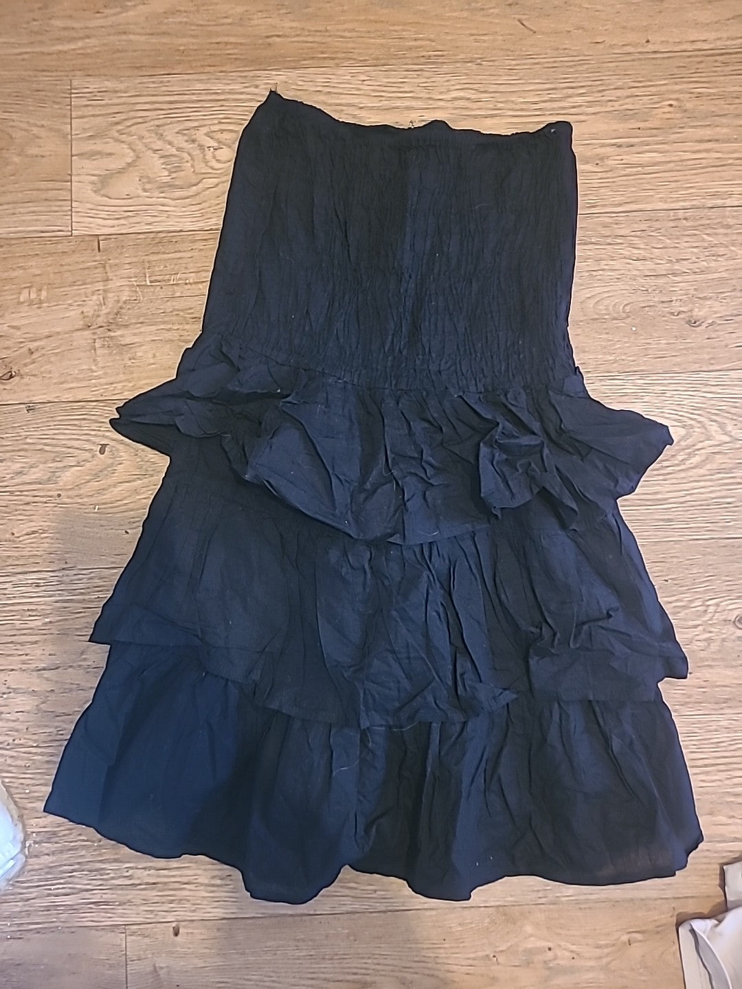 Ladies Primark Size 8 Black Boob Tube Dress