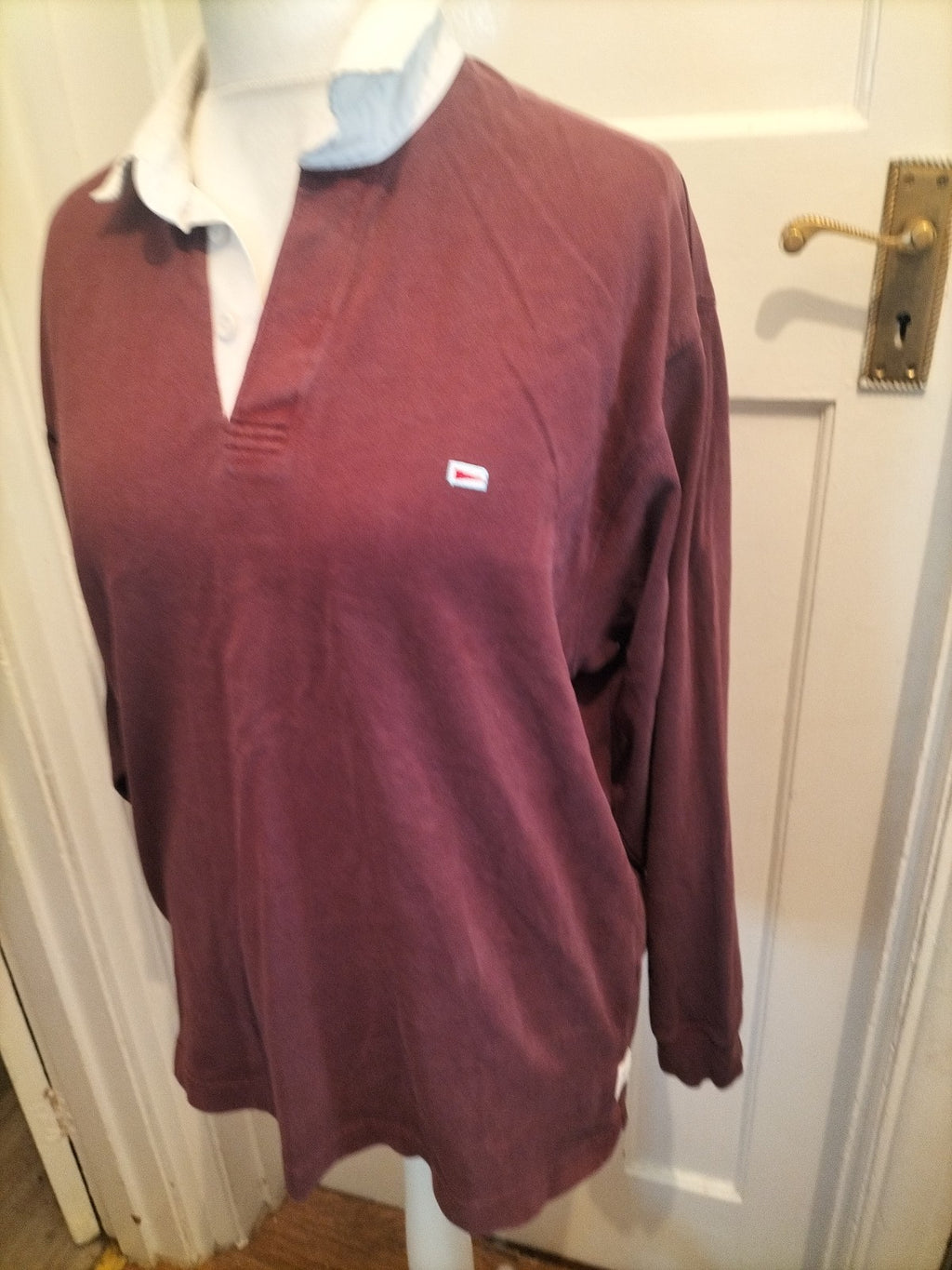 Mens Blue Harbour Size Small Berry Long Sleeved Polo