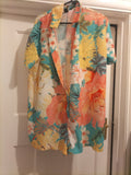 Mens Shein Size Small Multicoloured Floral Short Sleeved Bodysuit