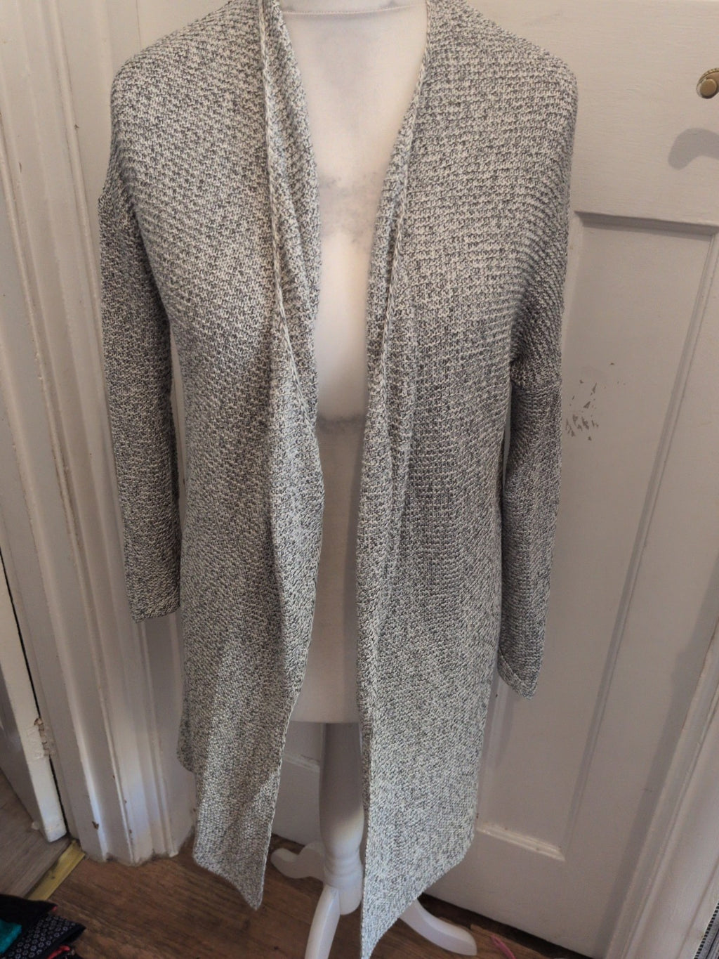 Esmara 10-12 Grey Flecked Open Cardigan