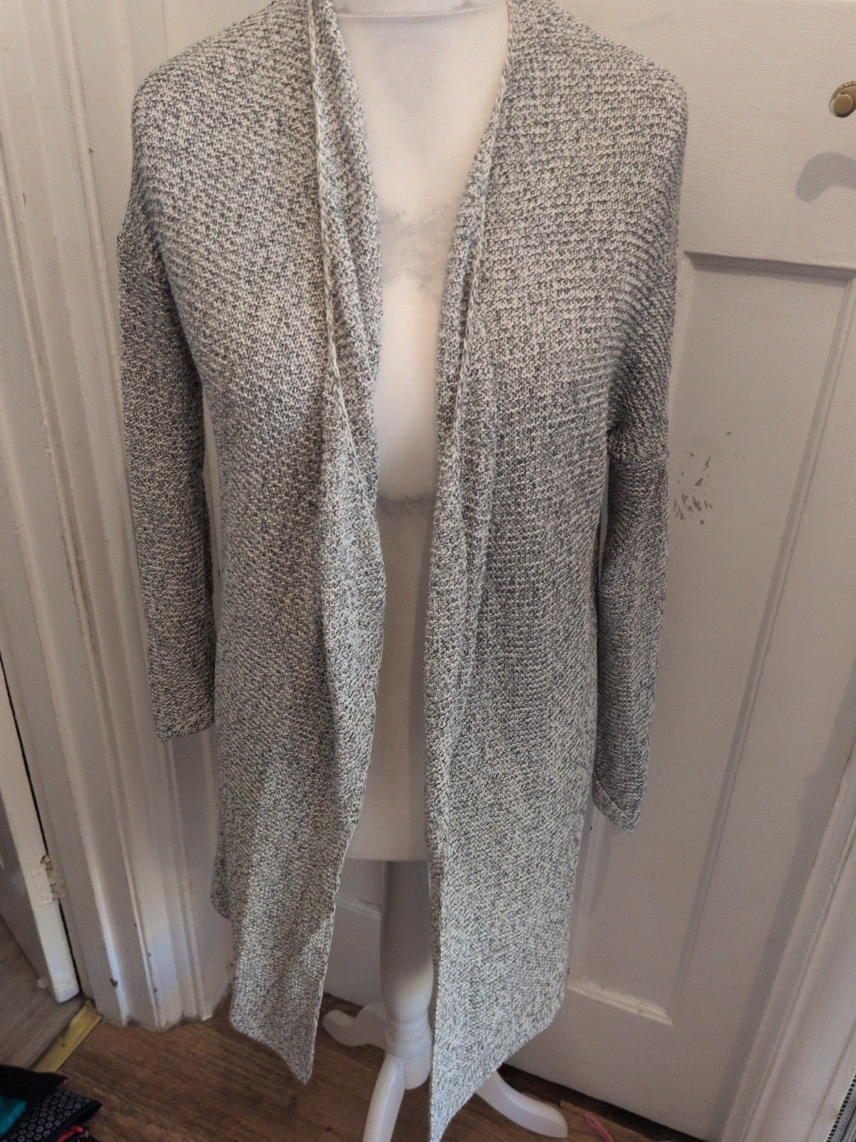 Esmara 10-12 Grey Flecked Open Cardigan