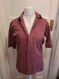Mens Rael Brook Size M Purple Short Sleeved Shirt