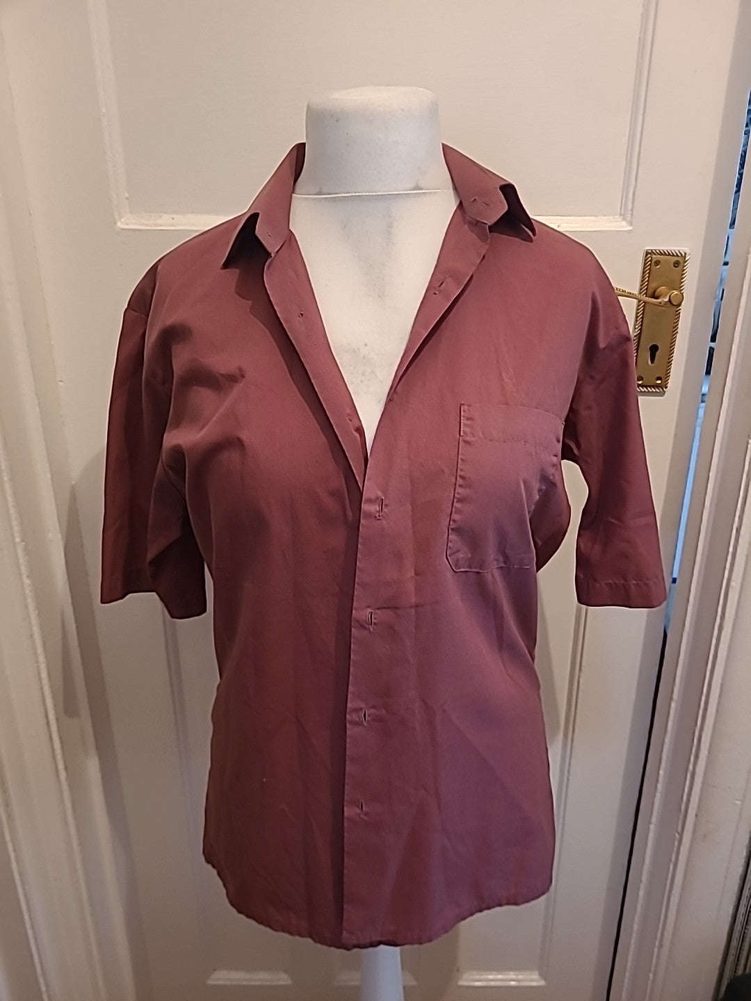 Mens Rael Brook Size M Purple Short Sleeved Shirt