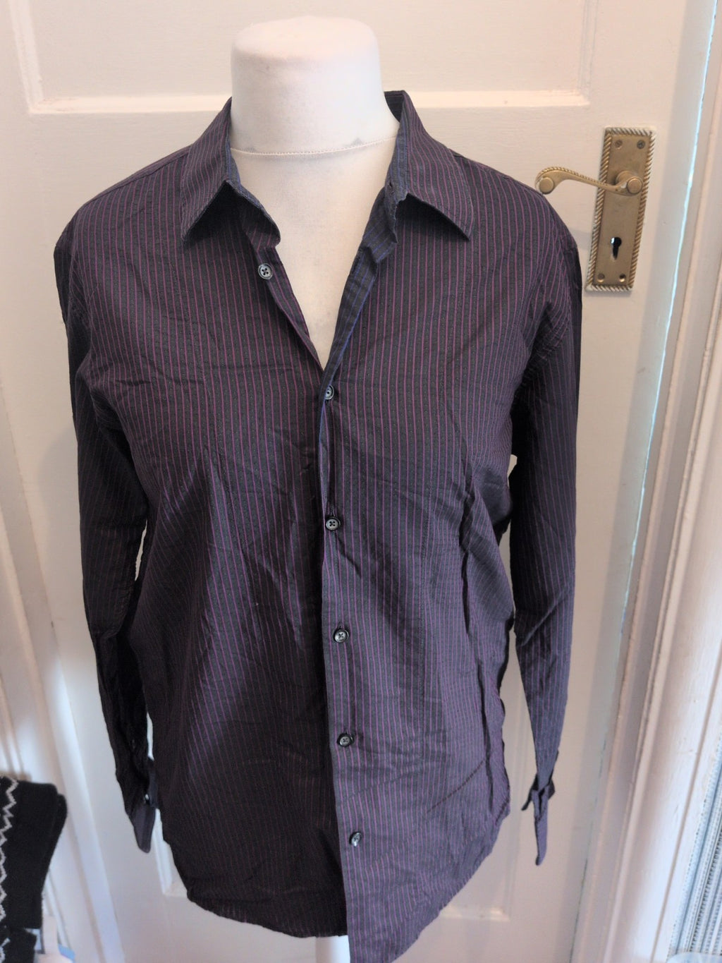 Ted Baker 4 Purple Stripe Long Sleeve Shirt