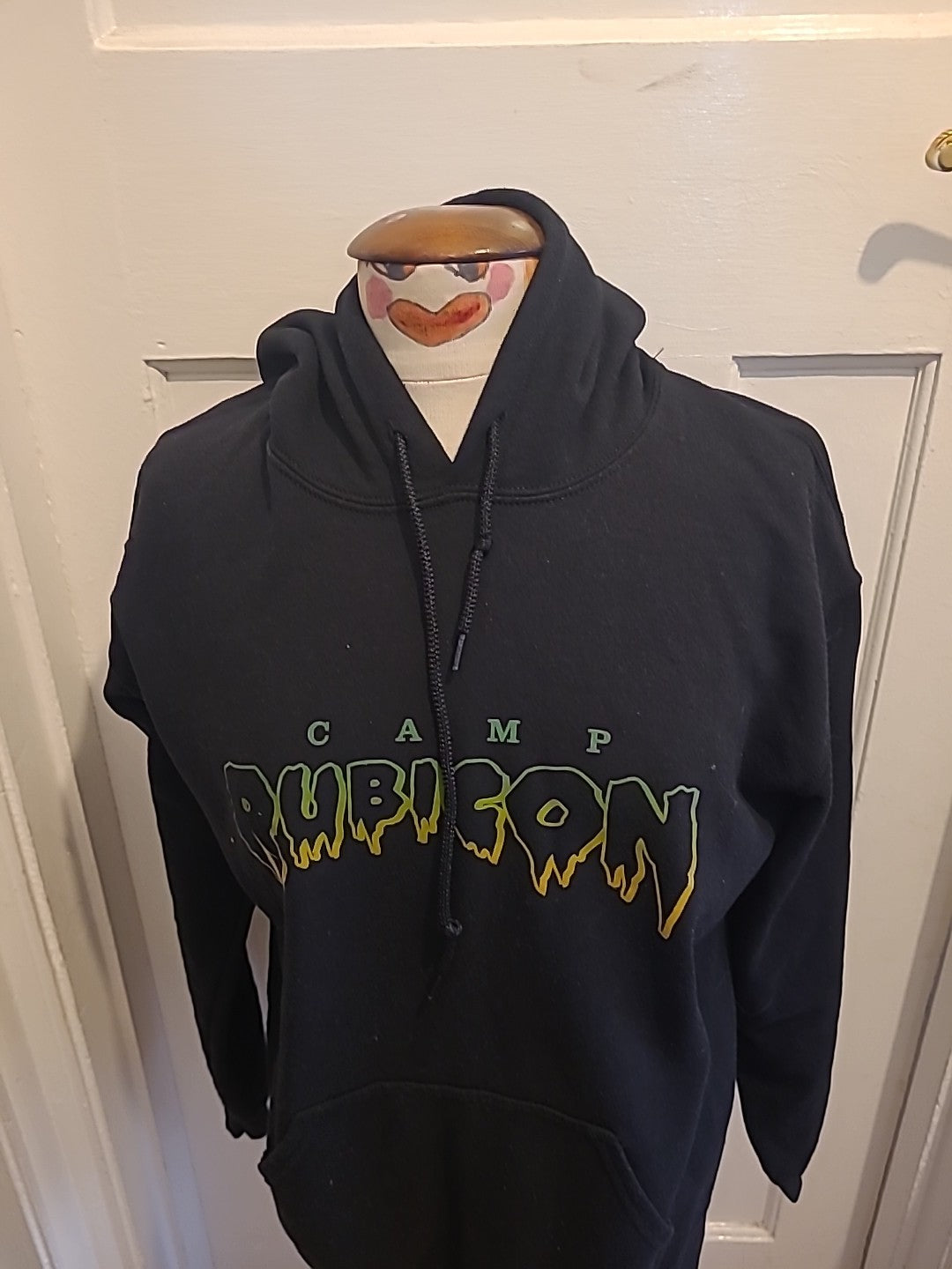 Mens Gildan Size Medium Black Hoodie"Camp Rubicon"