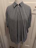 Next 2XL Blue Pattern Short Sleeve Polo Shirt