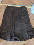 Marks And Spencer 16 Length 30" Brown Wool Blend Lined Skirt