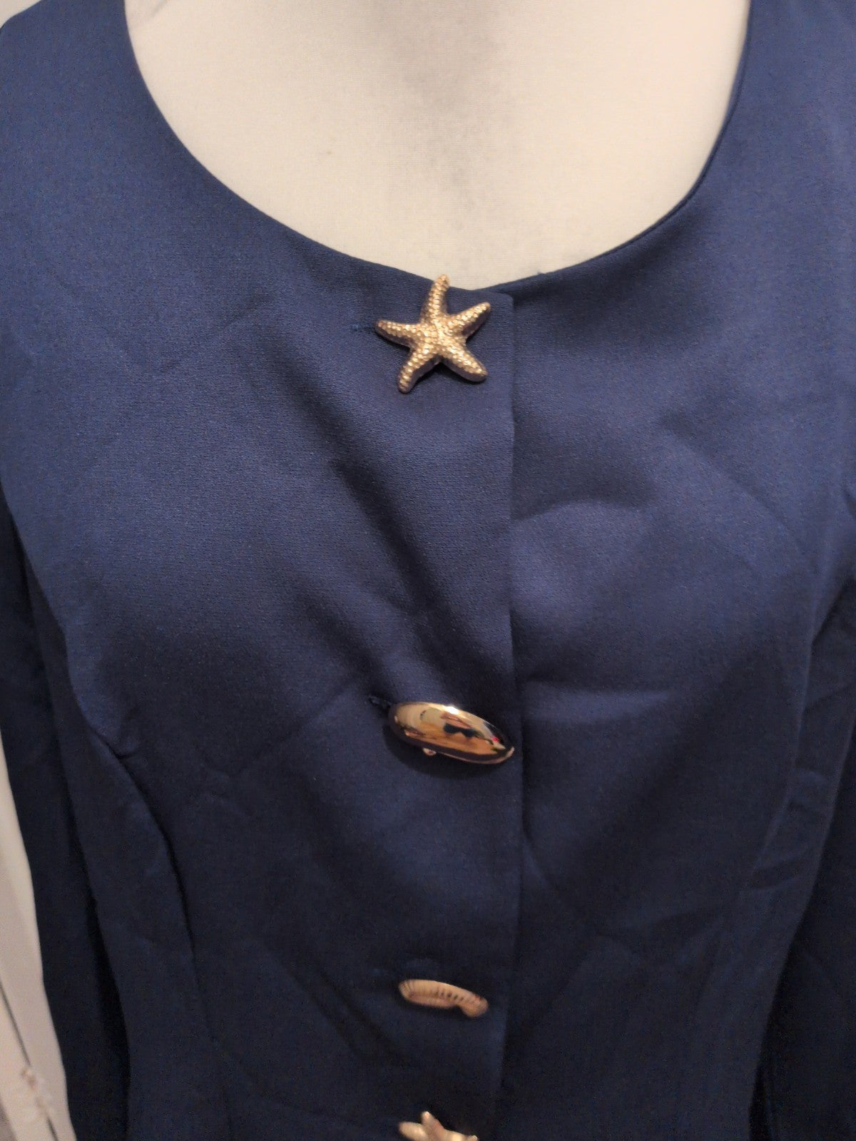 Shein 3xl Sea Creatures Buttons Long Sleeve Blouse