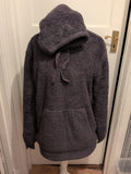 Next XL Grey Fluffy Hooded Pyjama Top