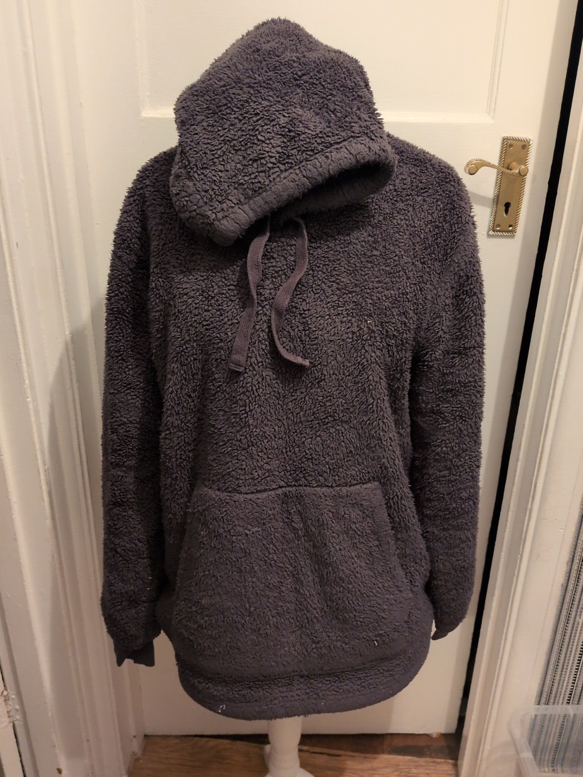 Next XL Grey Fluffy Hooded Pyjama Top
