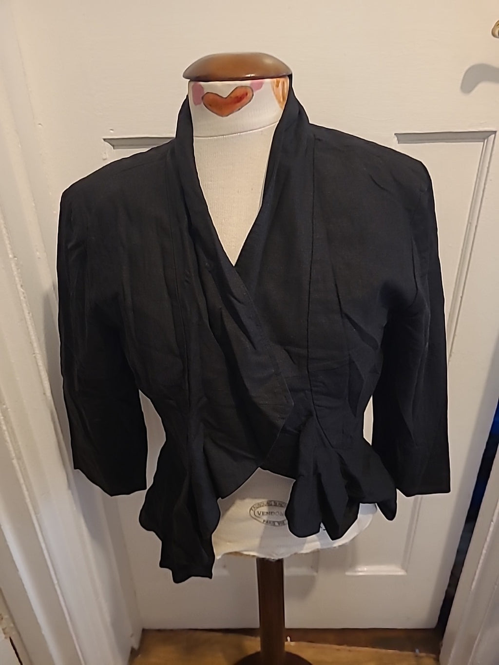 Ladies Viz A Viz Size 12 Black Padded Cardigan