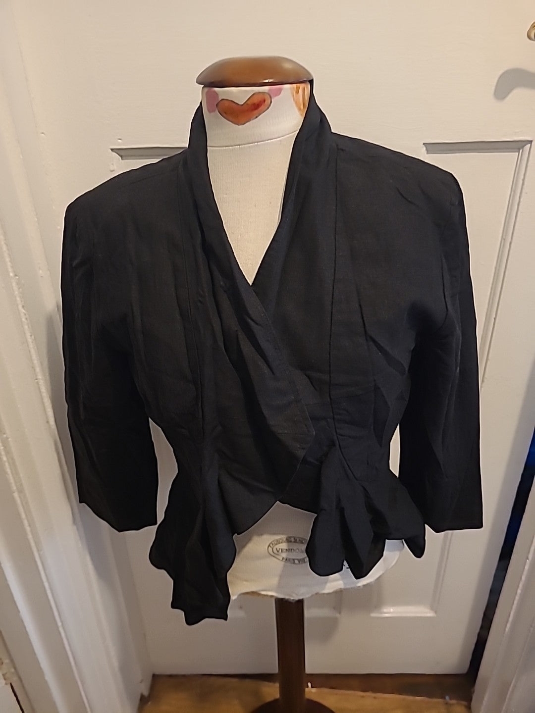 Ladies Viz A Viz Size 12 Black Padded Cardigan