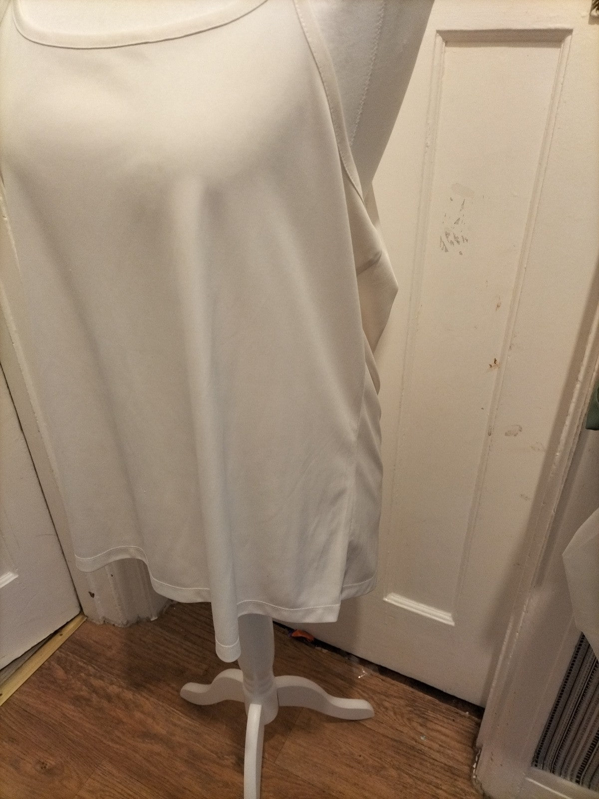 Ladies George Size 20 White Sleeveless Blouse