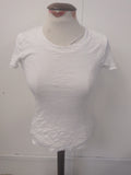 Ladies Tu Size 8 White Short Sleeve T-shirt Plain