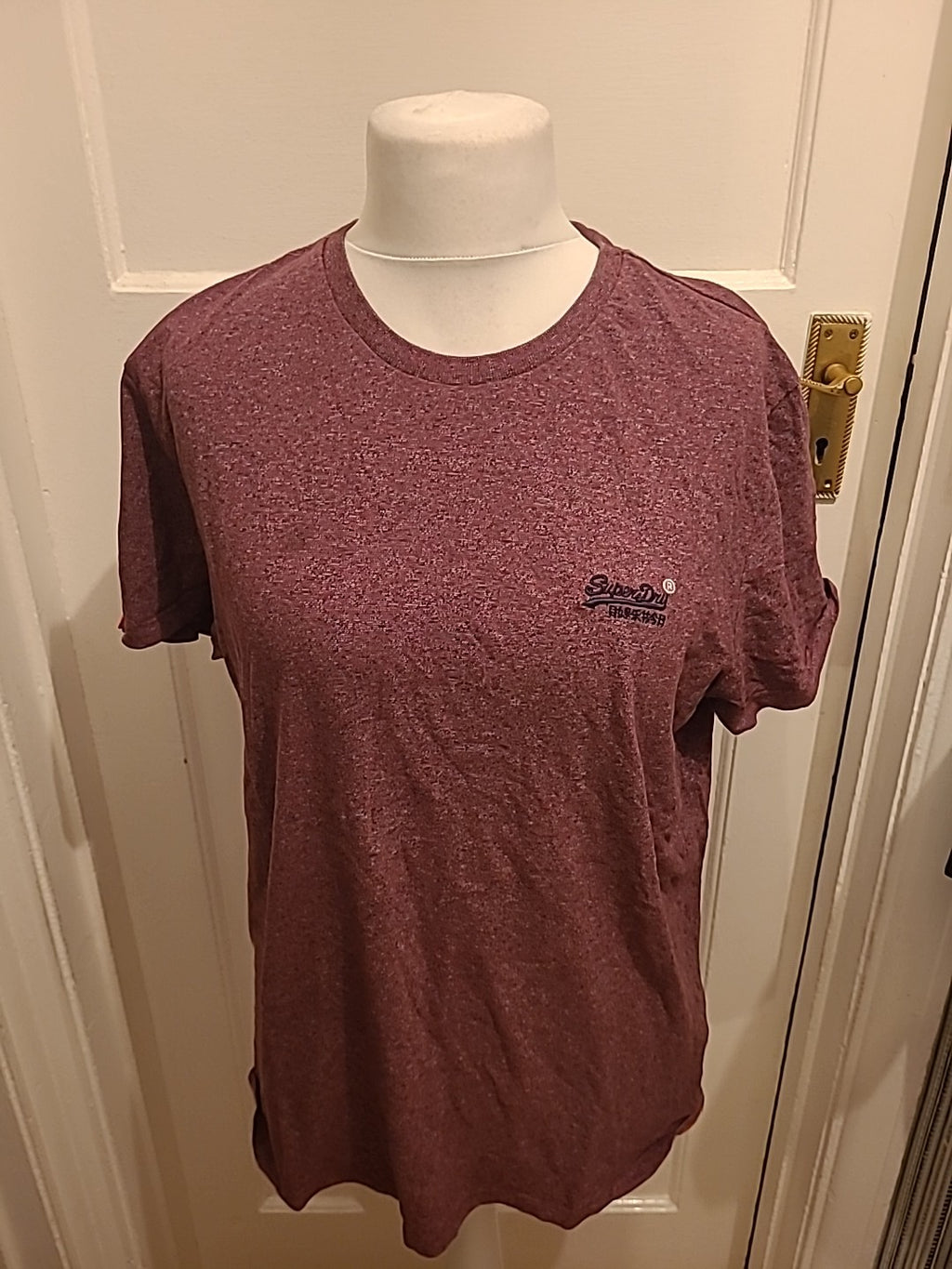 Mens Superdry Size XL Purple Fleck Short Sleeved Tshirt