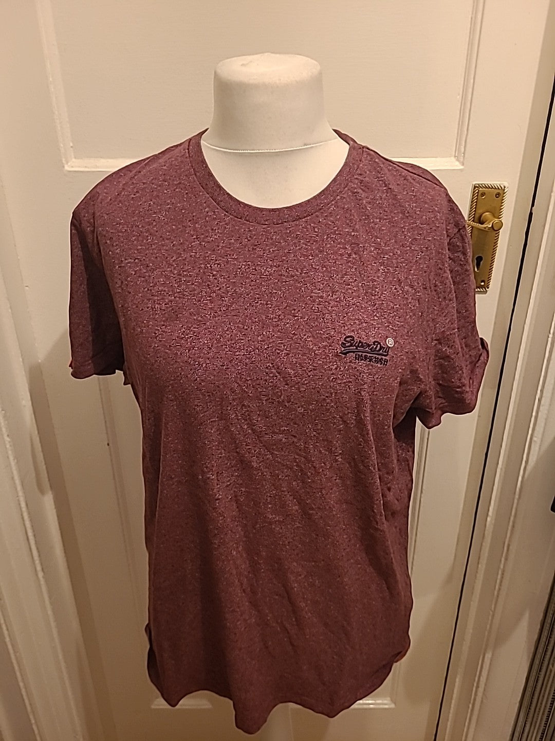 Mens Superdry Size XL Purple Fleck Short Sleeved Tshirt