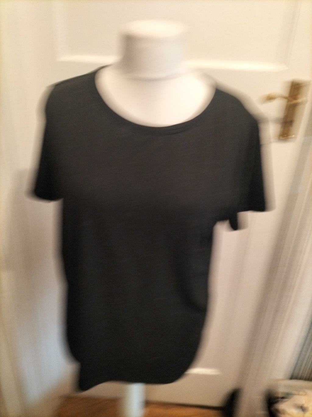 XL Black Short Sleeve Round Neck T-shirt