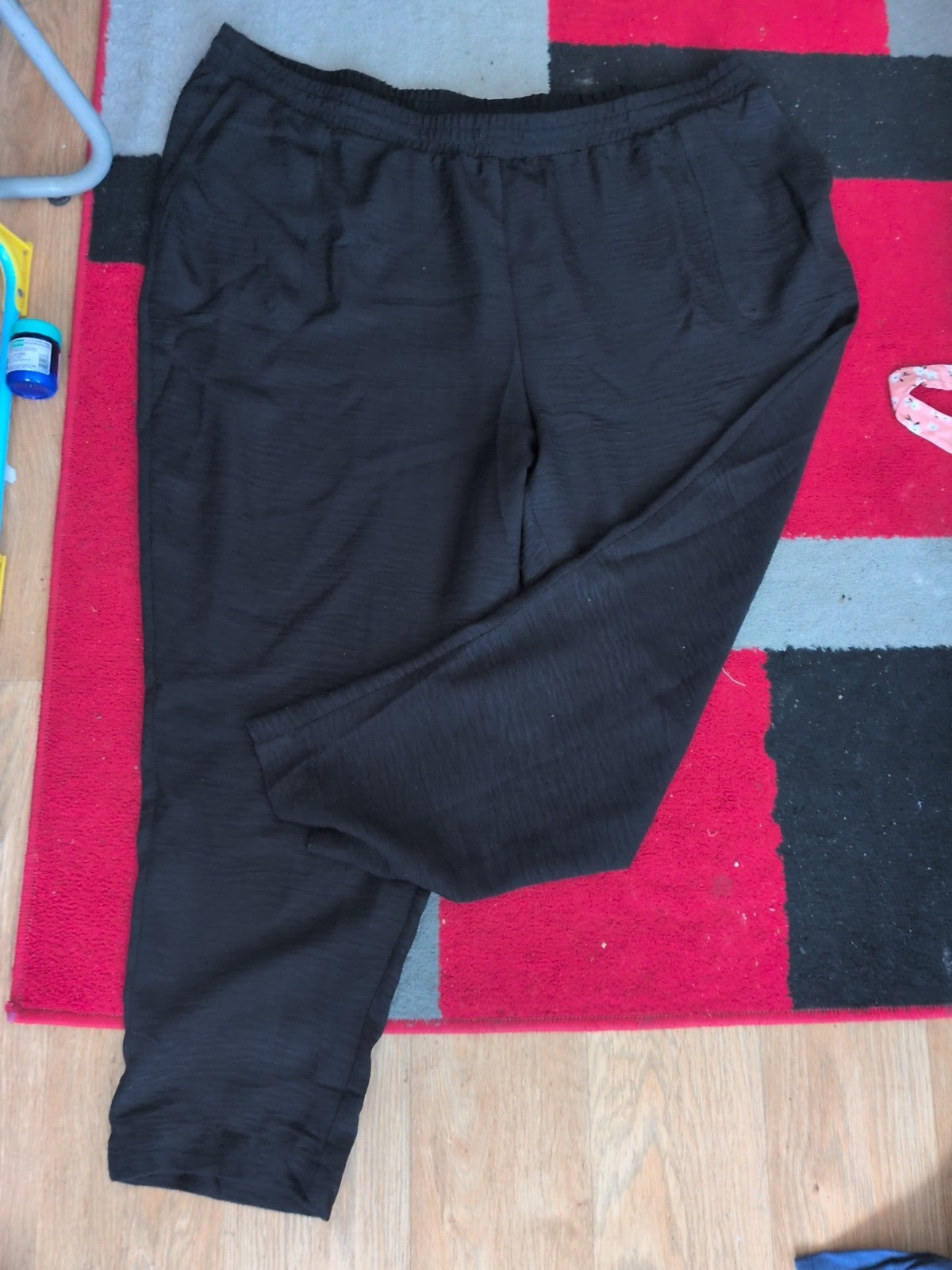 Ladies Size 5xl Black Slight Stretch Trousers