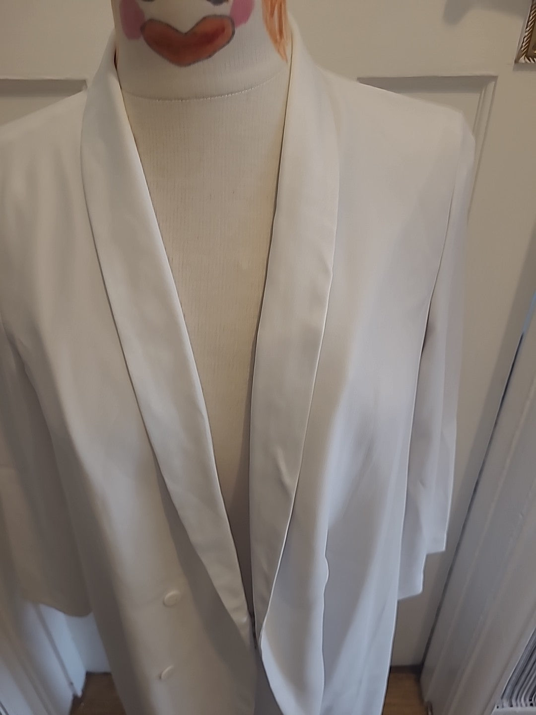 Ladies Topshop Size 10 Ivory Long Length Cardigan