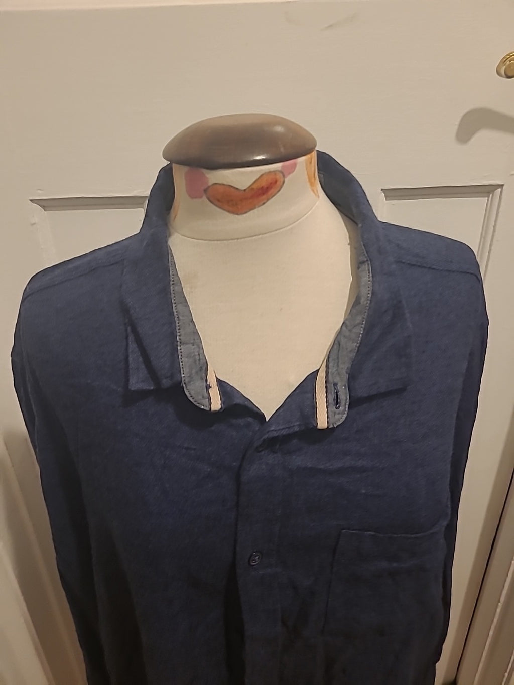 Mens ACW85 Size 2XL Navy Long Sleeved Polo