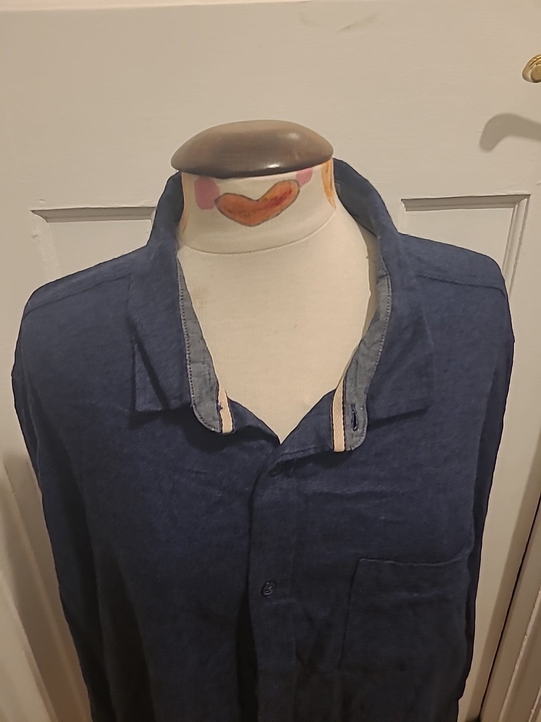 Mens ACW85 Size 2XL Navy Long Sleeved Polo